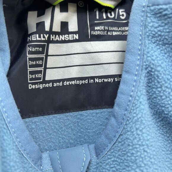 Helly-Hansen Kids Little Vertical Insulated Salopette Bib Pant 110/5 Blue Ski - Picture 3 of 16